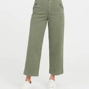 Spanx Stretch Twill Cropped Wide Leg Pant NWT